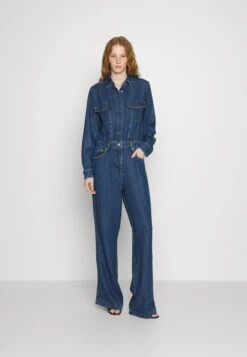 7 For All Mankind Luxe Bluenote - Jumpsuit - Mid Blue