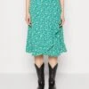 ONLY Onlcarly Flounce Skirt - A-Line Skirt - Dark Green/White -ESPRIT || ONLY || Wal G Sales Store 25c2a50e29404169919e62dd36baefdf