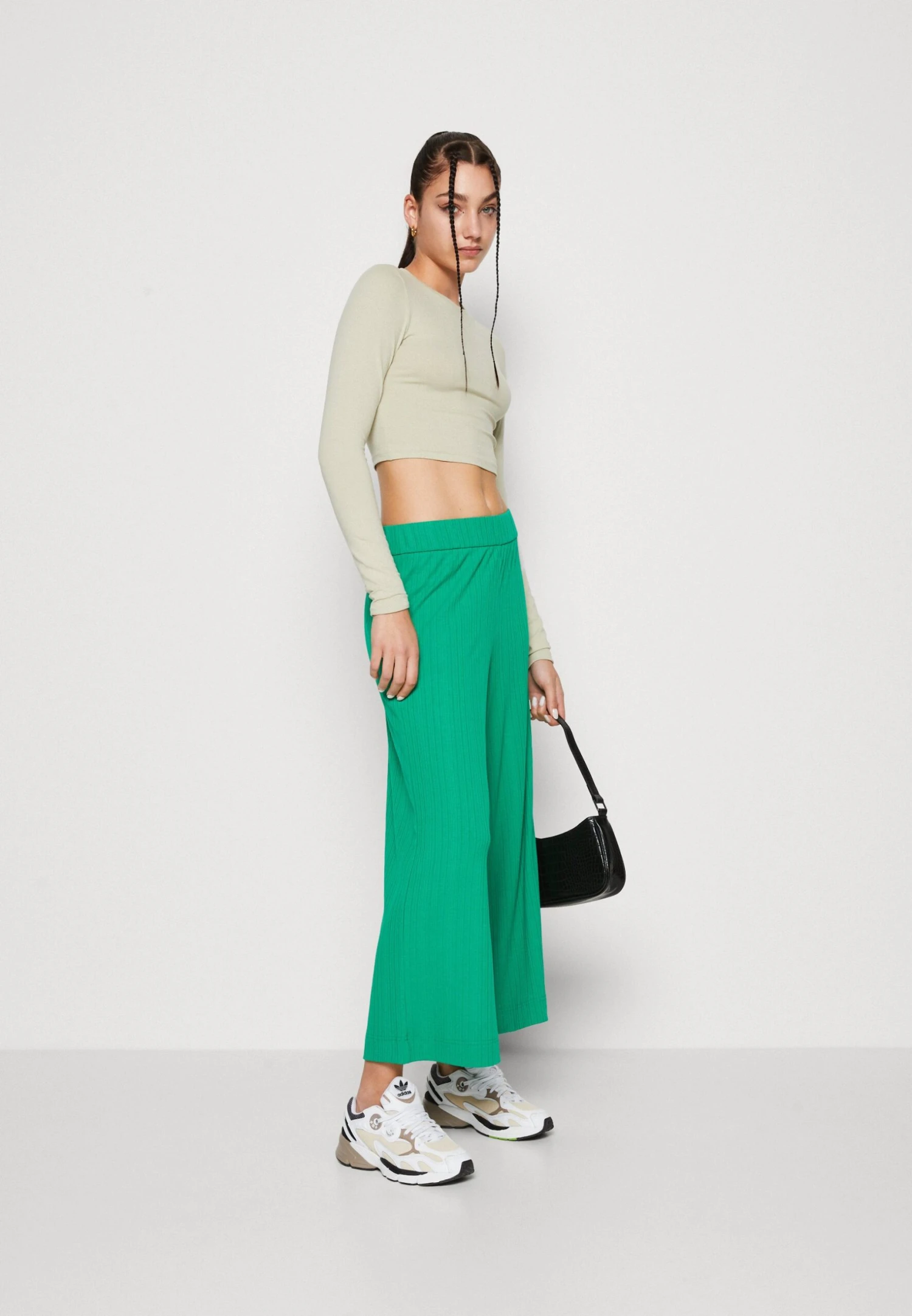 Monki Trousers - Green Medium 3 Monki Trousers - Green Medium - Image 2