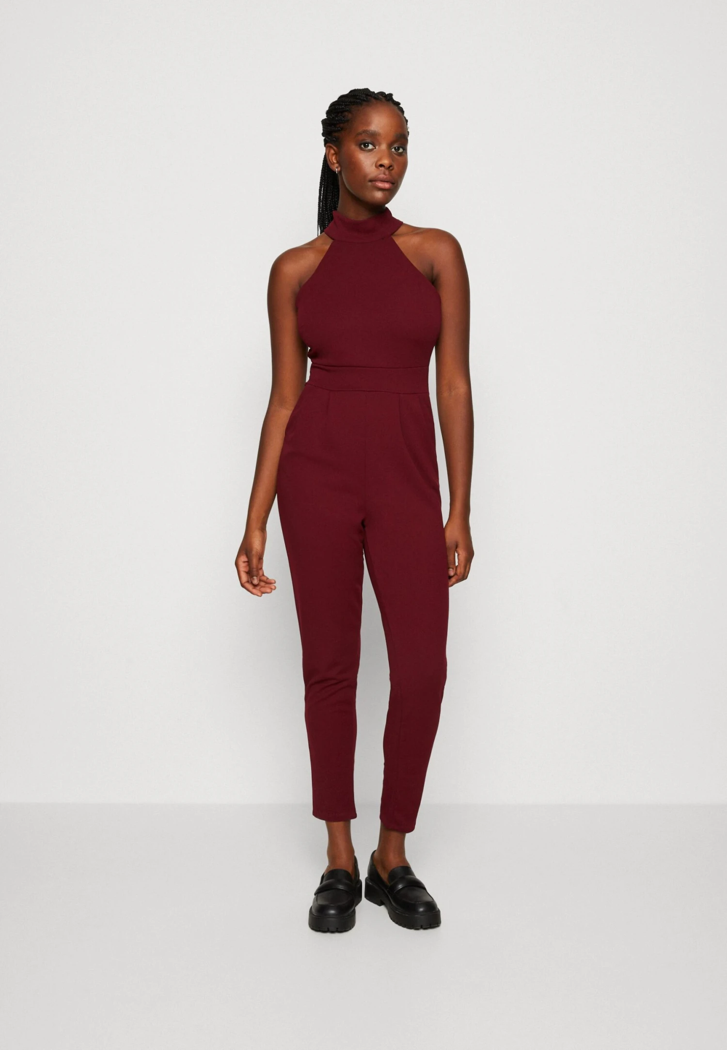 Wal G Violet Halter - Jumpsuit - Wine 3 Wal G Violet Halter - Jumpsuit - Wine