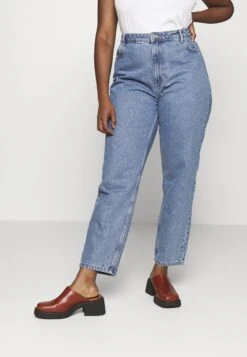 Oncjagger High Mom Ankle - Relaxed Fit Jeans - Medium Blue Denim