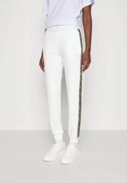 EA7 Emporio Armani Trouser - Tracksuit Bottoms - White/Gold-Coloured
