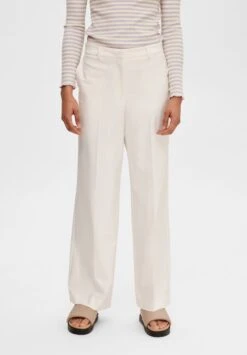 Selected Femme SlfelianaHw Wide Noos - Trousers - Snow White