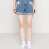 Viwoody Festival - Denim Shorts - Medium Blue Denim Aop Cloud Dancer Embroidery 2 Viwoody Festival - Denim Shorts - Medium Blue Denim Aop Cloud Dancer Embroidery -ESPRIT || ONLY || Wal G Sales Store 91150748bf27414791ab65a7d88eb90e