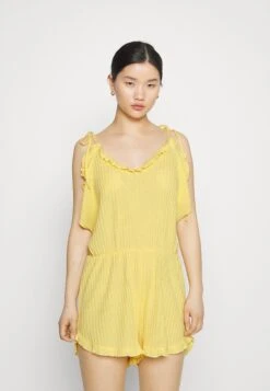 Pieces Petite Pcbreeze Open Shoulder- Jumpsuit - Pale Marigold-Coloured