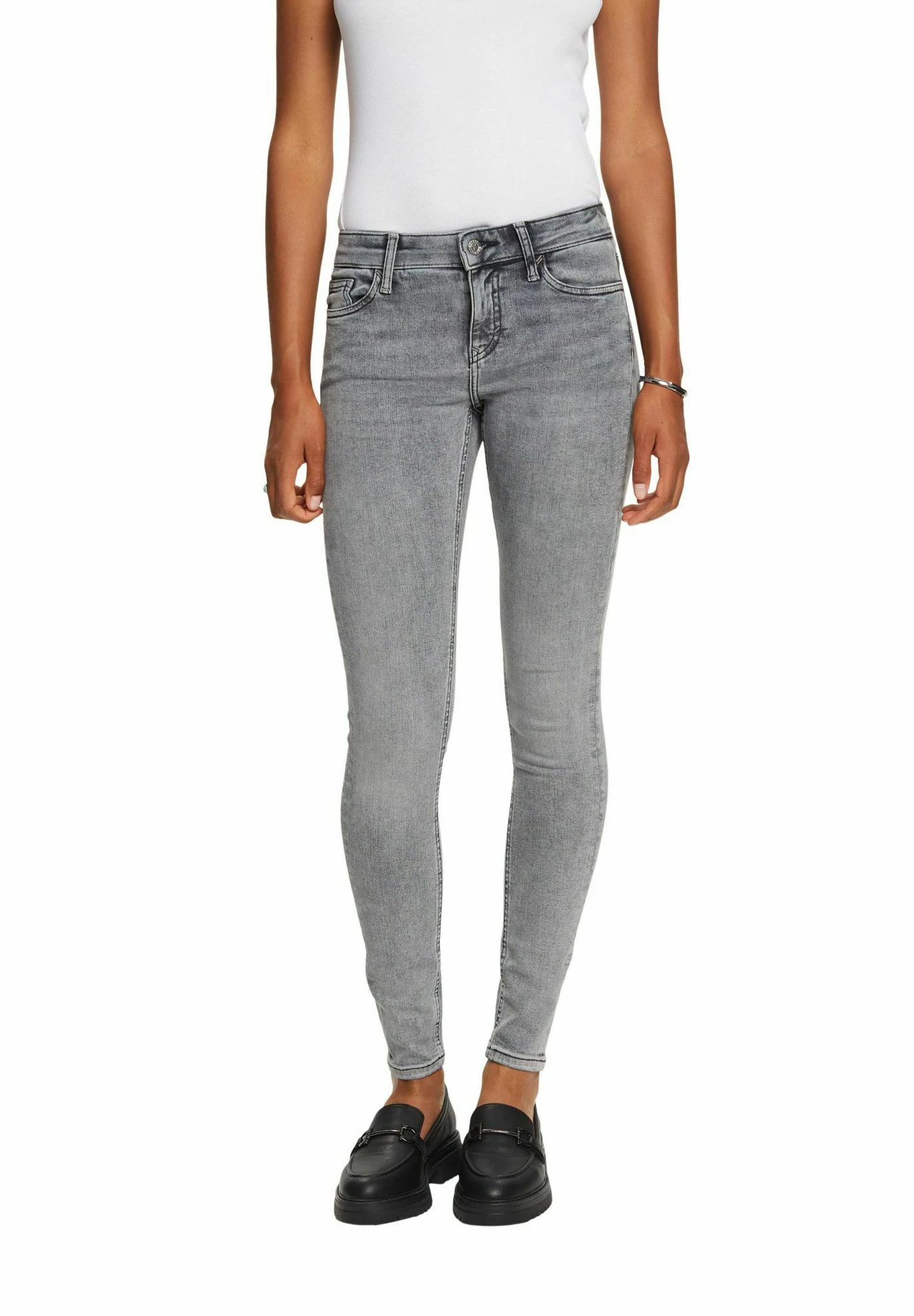 ESPRIT Jeans Skinny Fit - Grey Medium Washed 9 ESPRIT Jeans Skinny Fit - Grey Medium Washed - Image 7