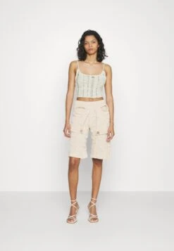 Full Fashioned With Extended Pockets Elastic Waist And Handcrafted Button Detail - Shorts - Off White -ESPRIT || ONLY || Wal G Sales Store ed4bc6a7300247068b1071e288e45740