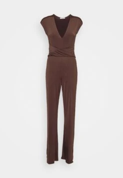 Wal G Party Hala V Neck - Jumpsuit - Chocolate Brown -ESPRIT || ONLY || Wal G Sales Store ee10bad2913a47049fe6b8f8f6a16d73